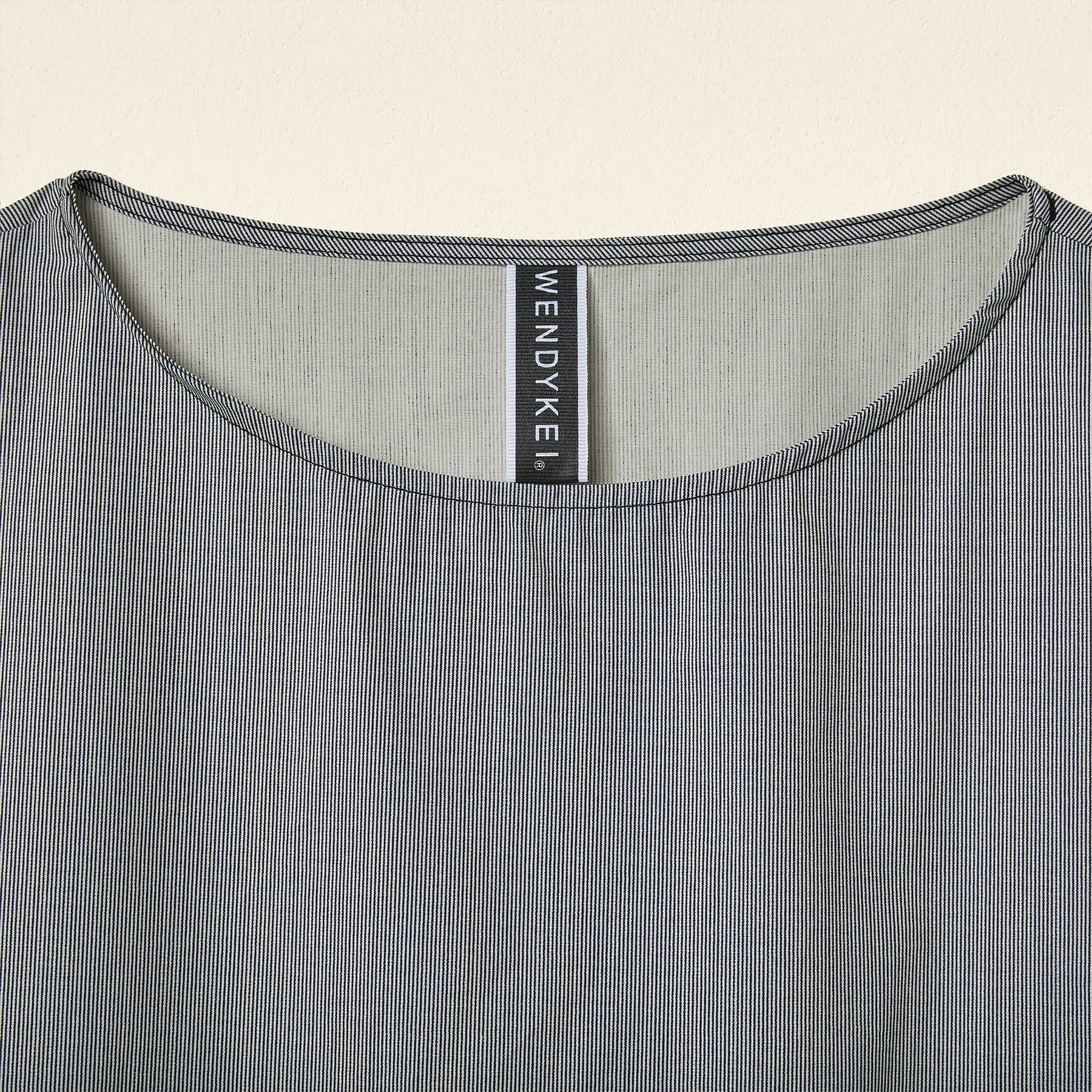 STRIPED DRESS WITH RUFFLE