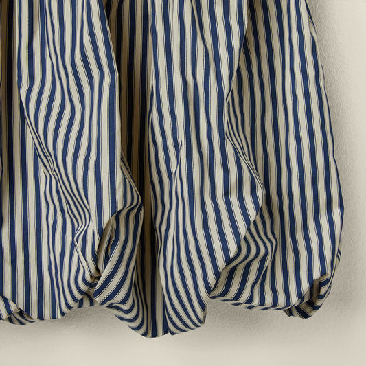 STRIPED DRESS WITH RUFFLE