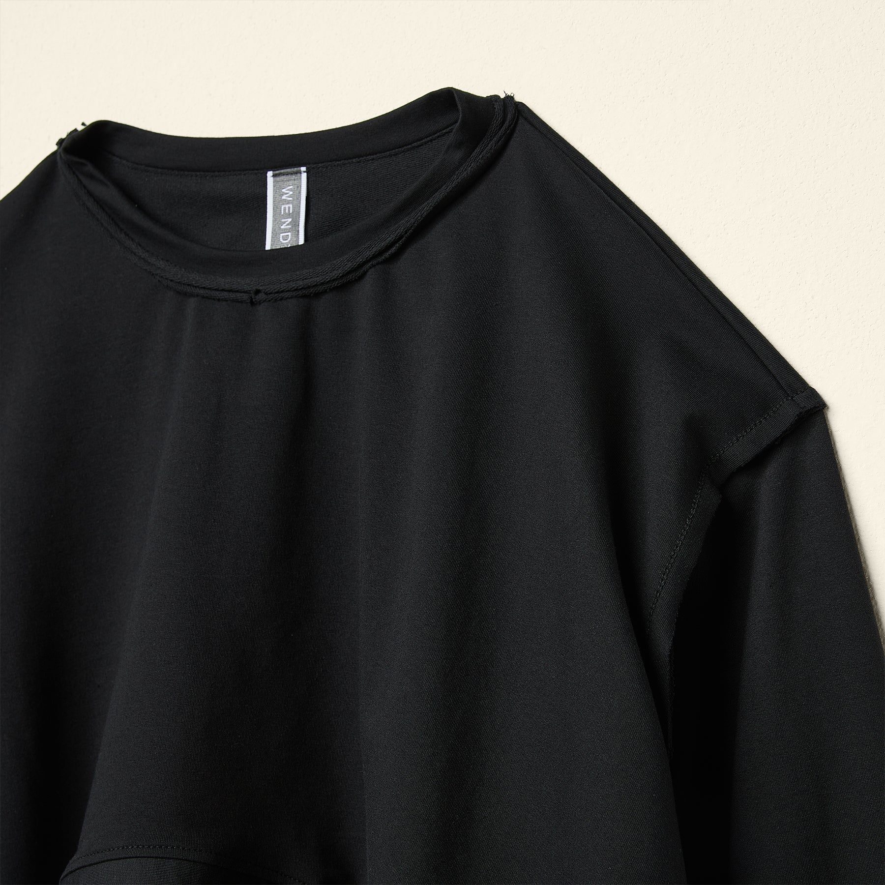CROPPED SWEATSHIRT WITH COULISSE HEM