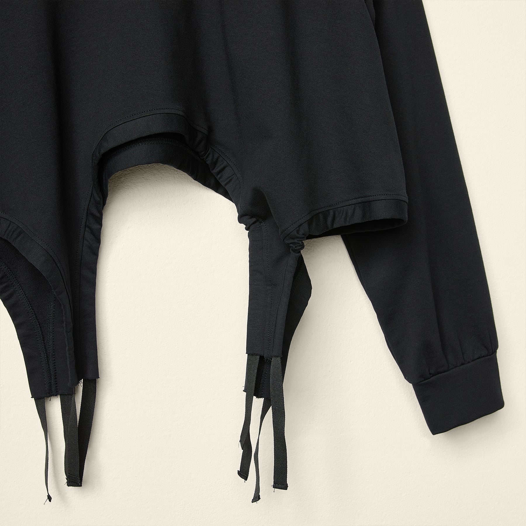 CROPPED SWEATSHIRT WITH COULISSE HEM