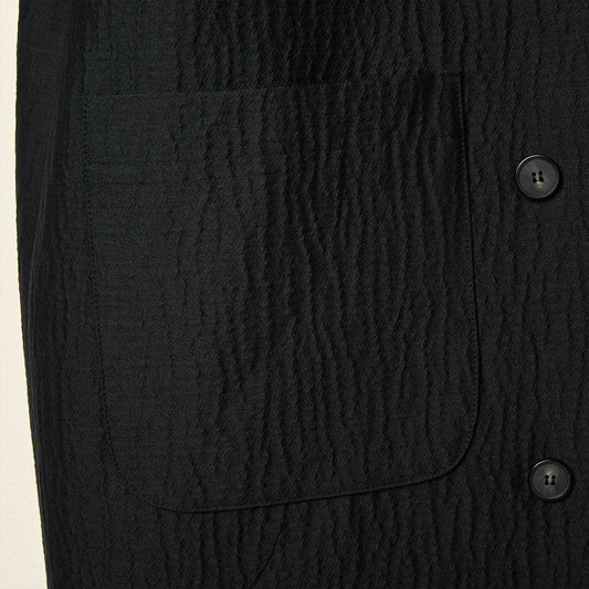 COAT IN COTTON AND VIRGIN WOOL BLEND FABRIC