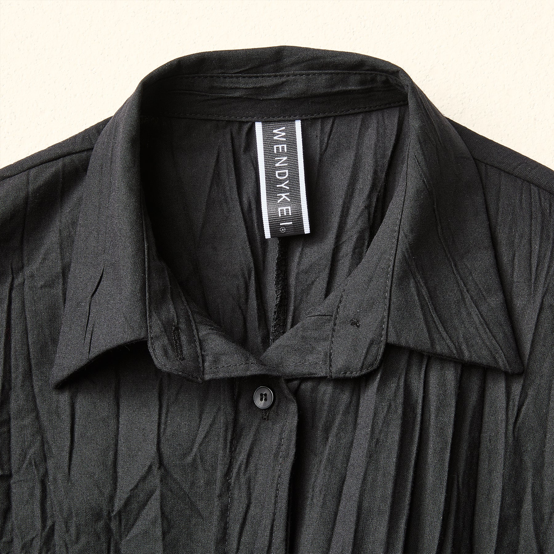 WIDE SHIRT IN WRINKLED EFFECT FABRIC