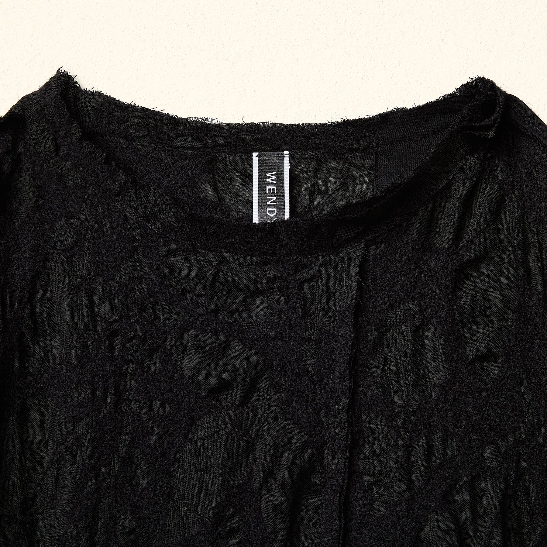 DRESS WITH SEMI-TRANSPARENT WOOL LACE TOP