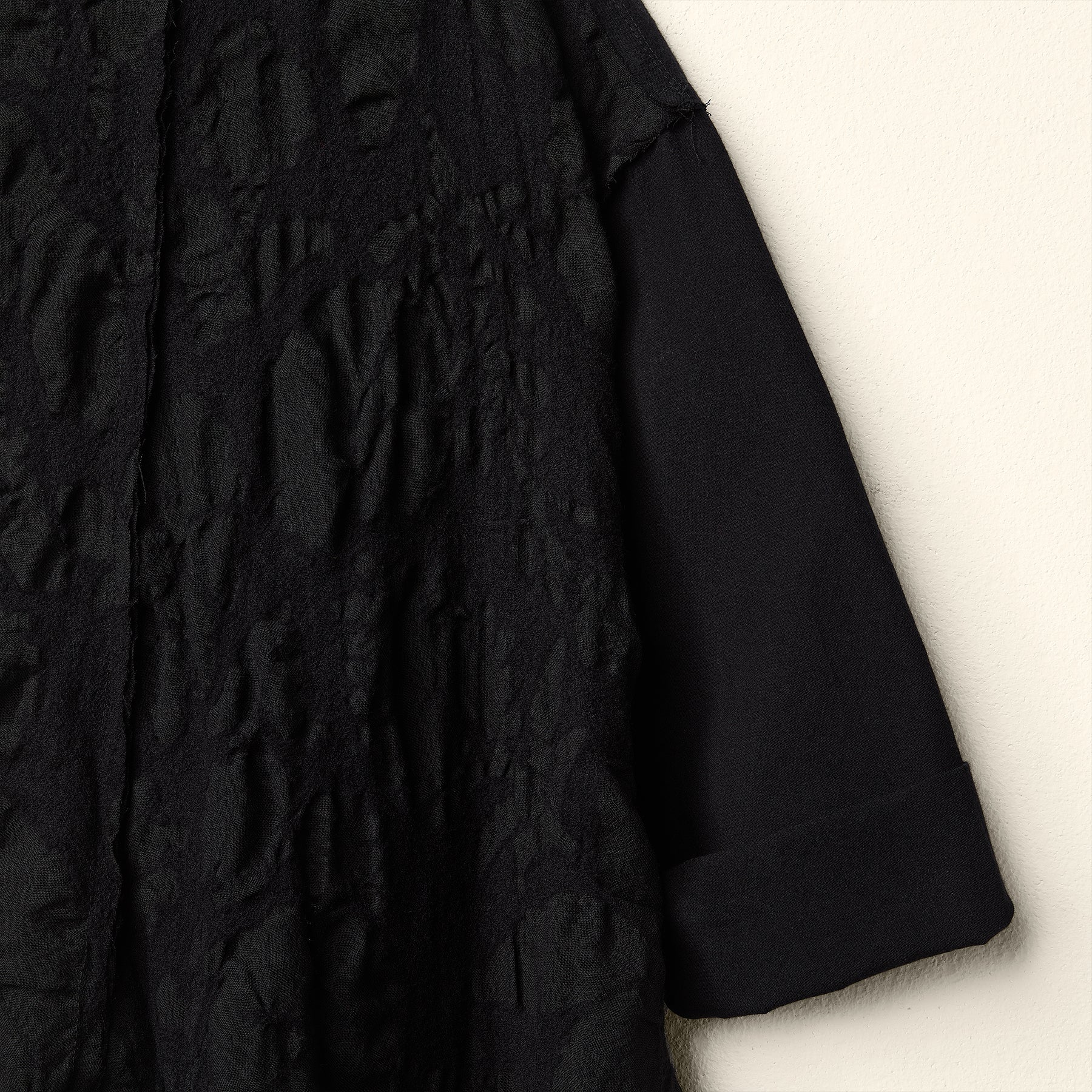 DRESS WITH SEMI-TRANSPARENT WOOL LACE TOP