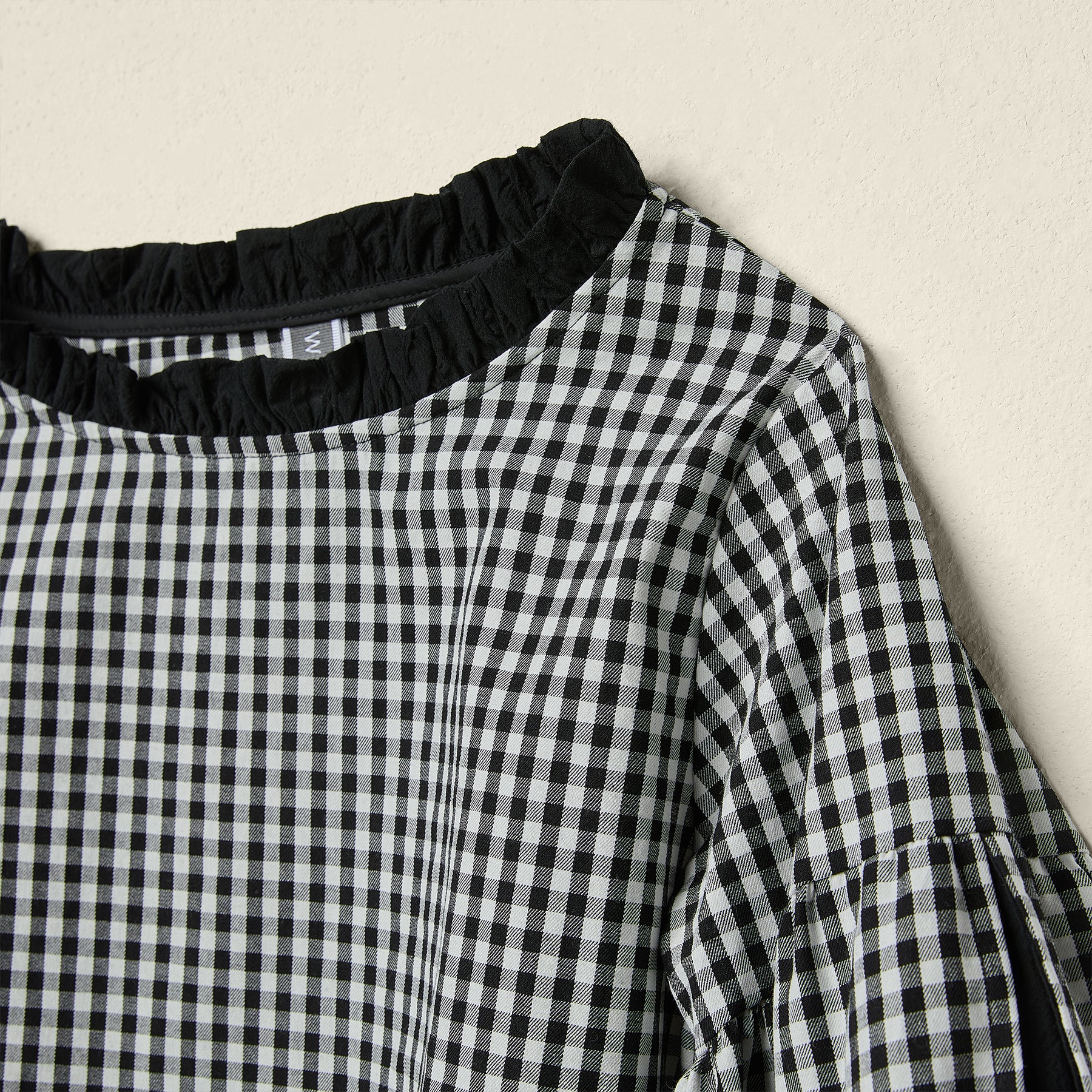 PUFF SLEEVES VICHY BLOUSE