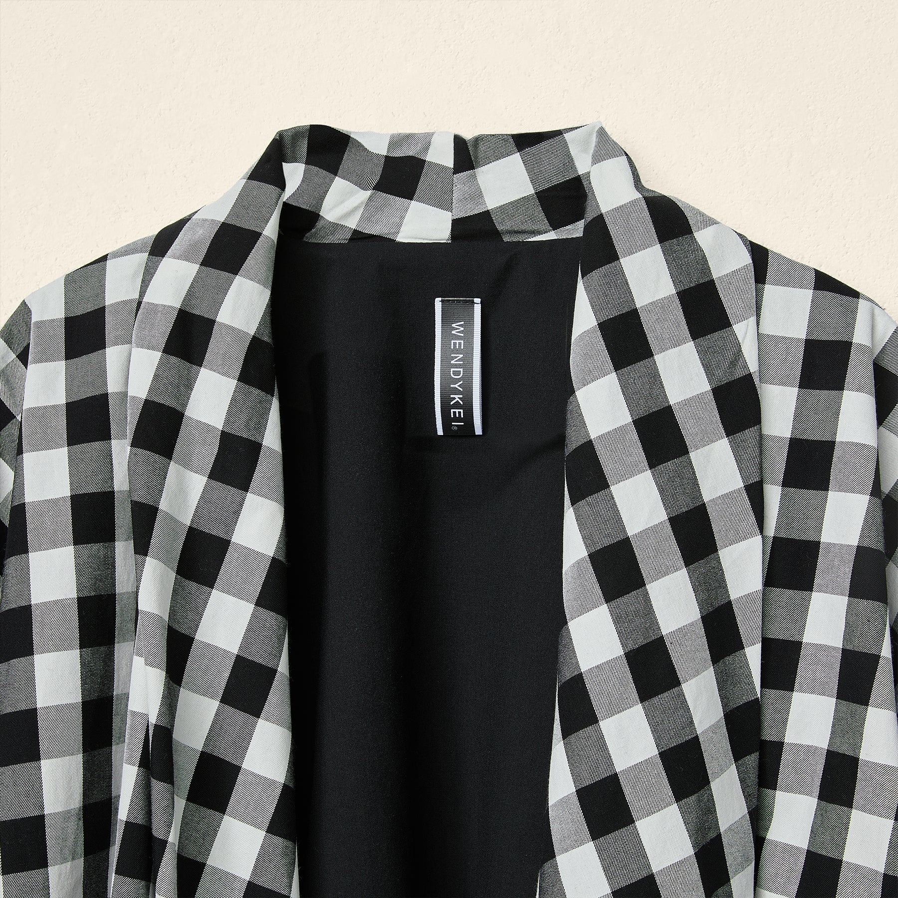 KIMONO IN CHECKED FABRIC