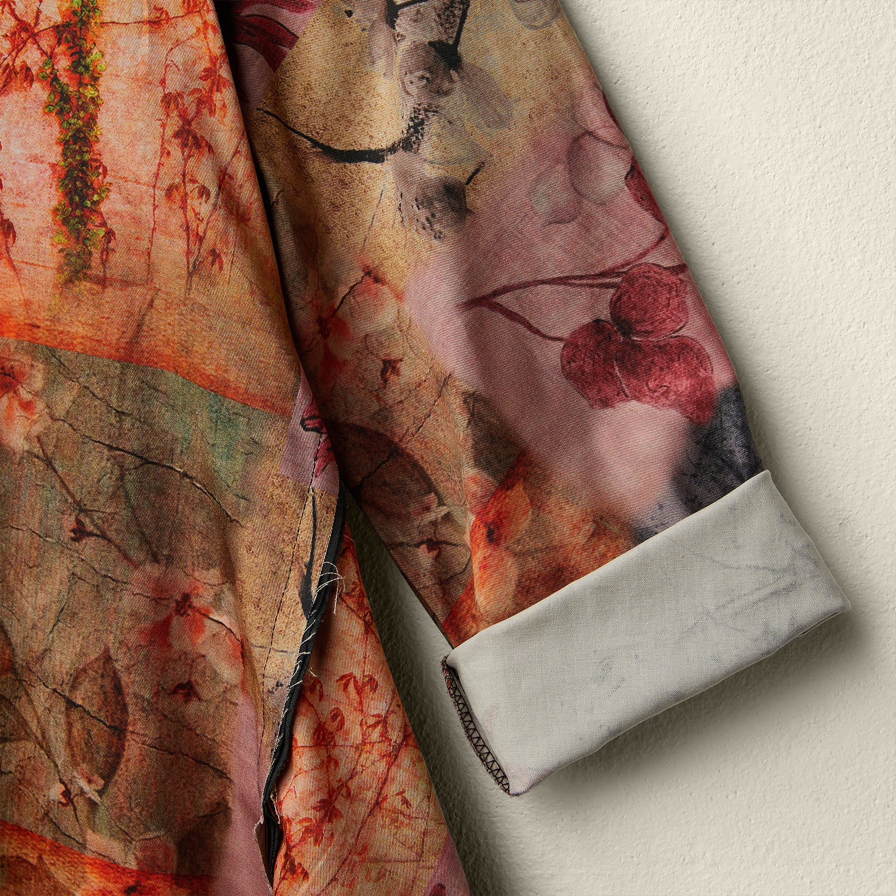 WIDE DRESS WITH FLORAL PATTERN