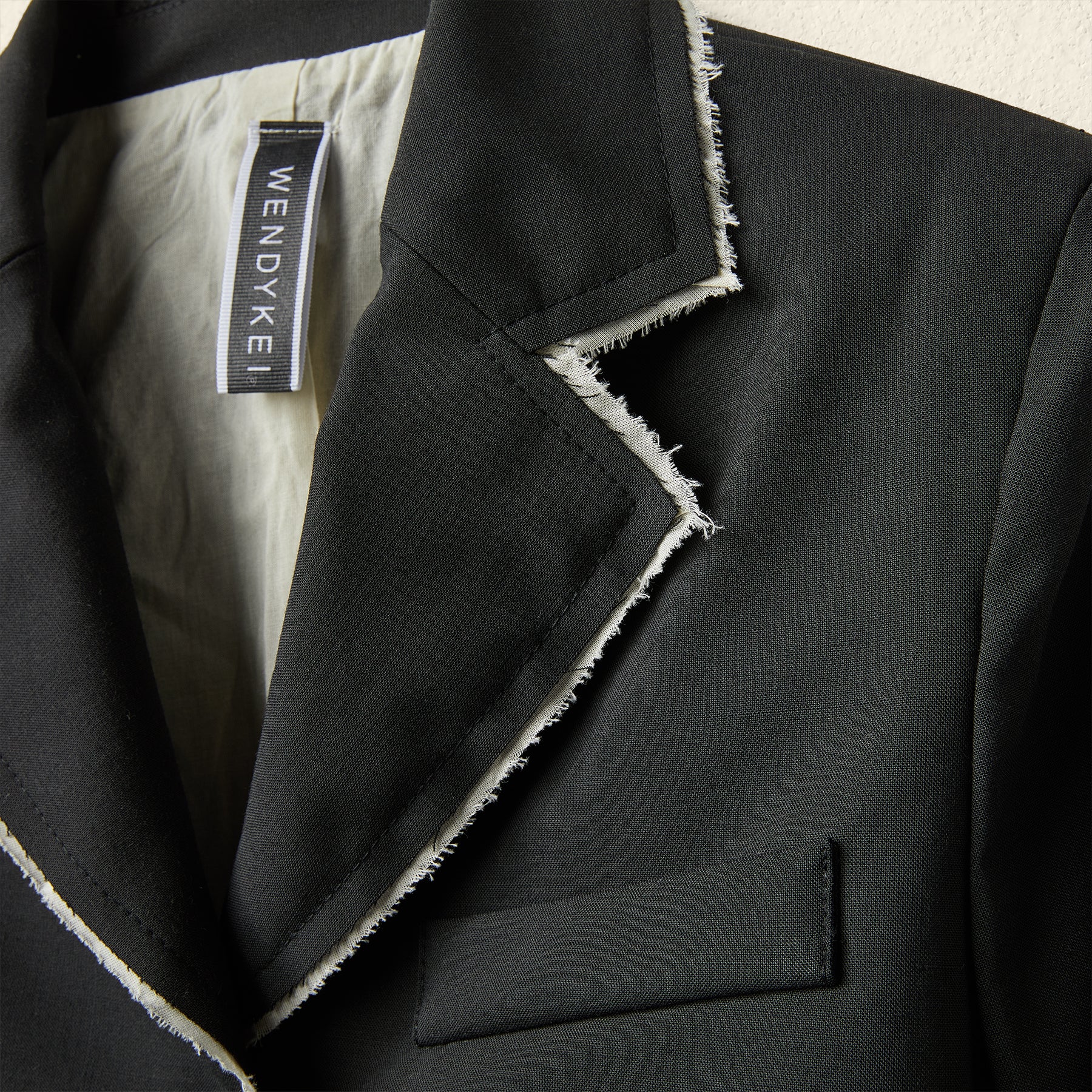 CROPPED BLAZER WITH ECRU' INLAYS