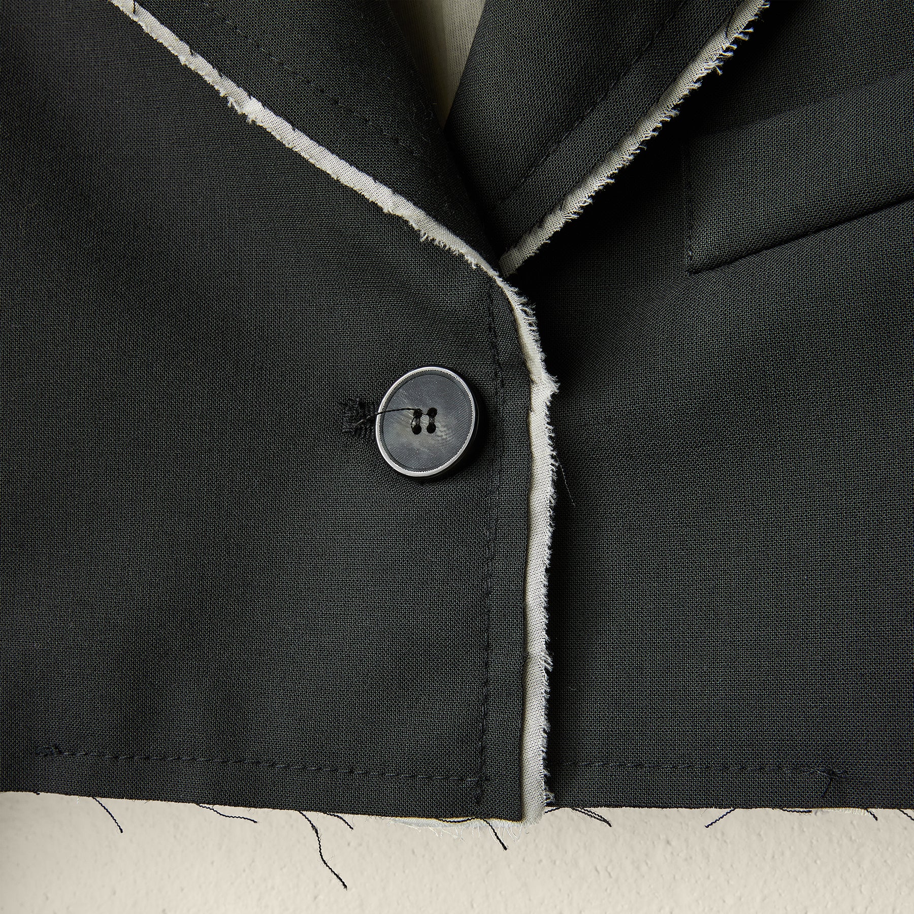 CROPPED BLAZER WITH ECRU' INLAYS