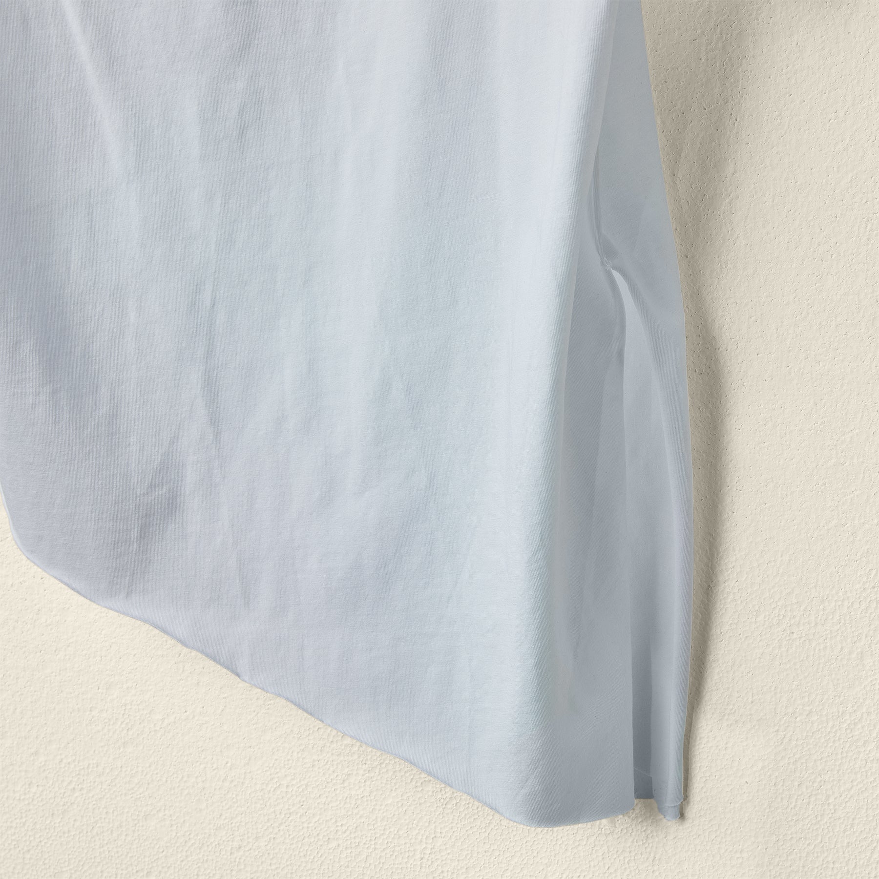 棉质平纹针织不对称 T 恤