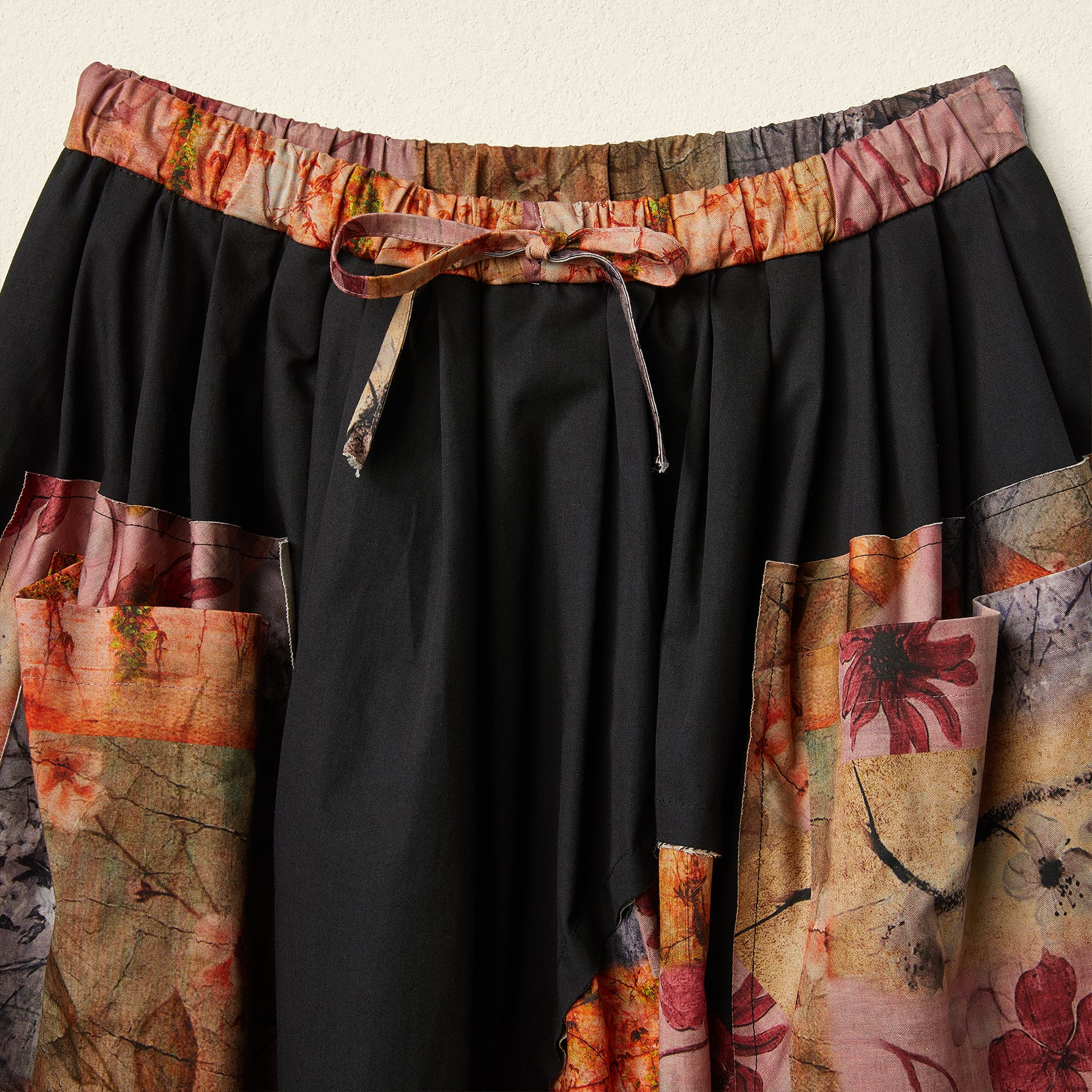 LONG FLORAL PATCHWORK SKIRT