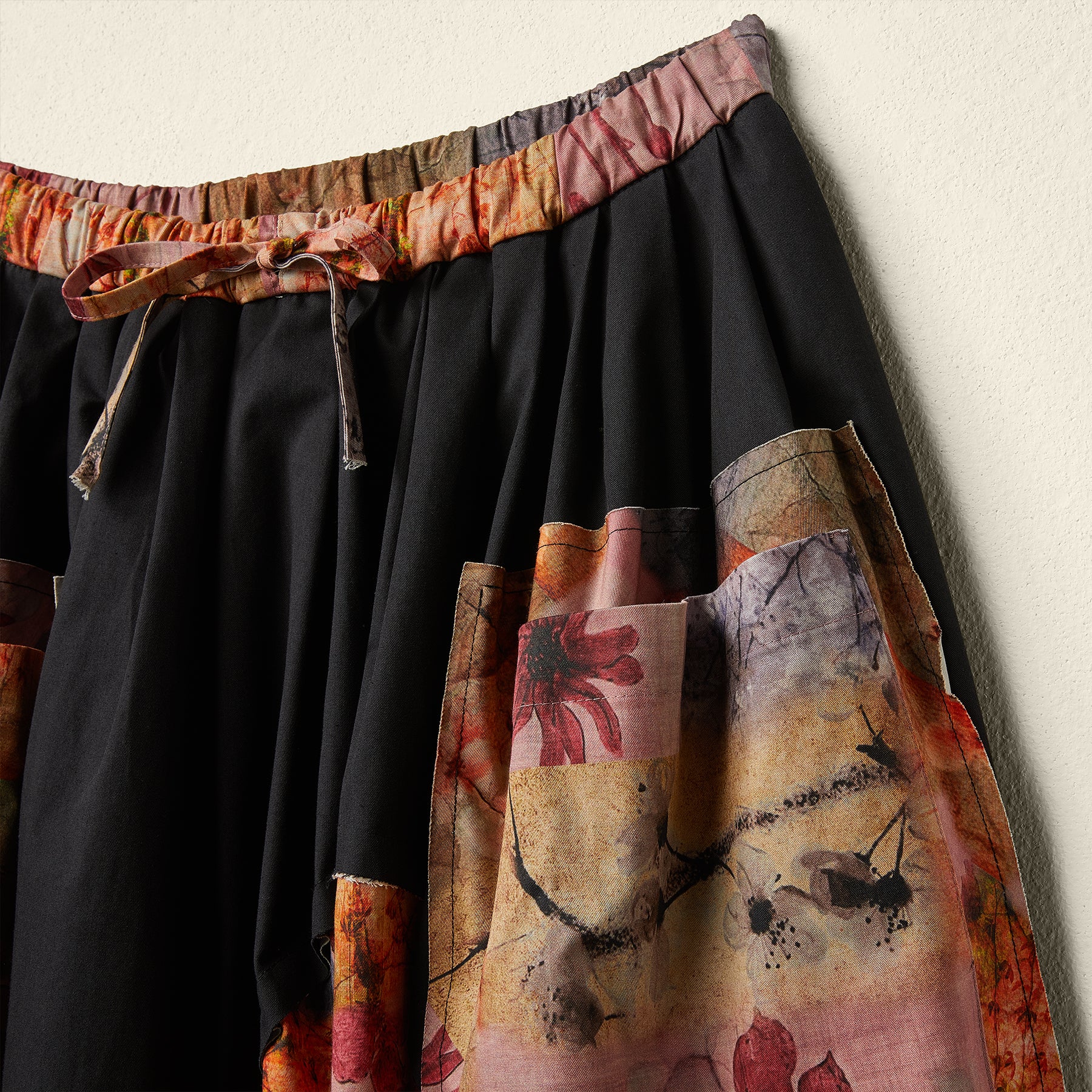 LONG FLORAL PATCHWORK SKIRT