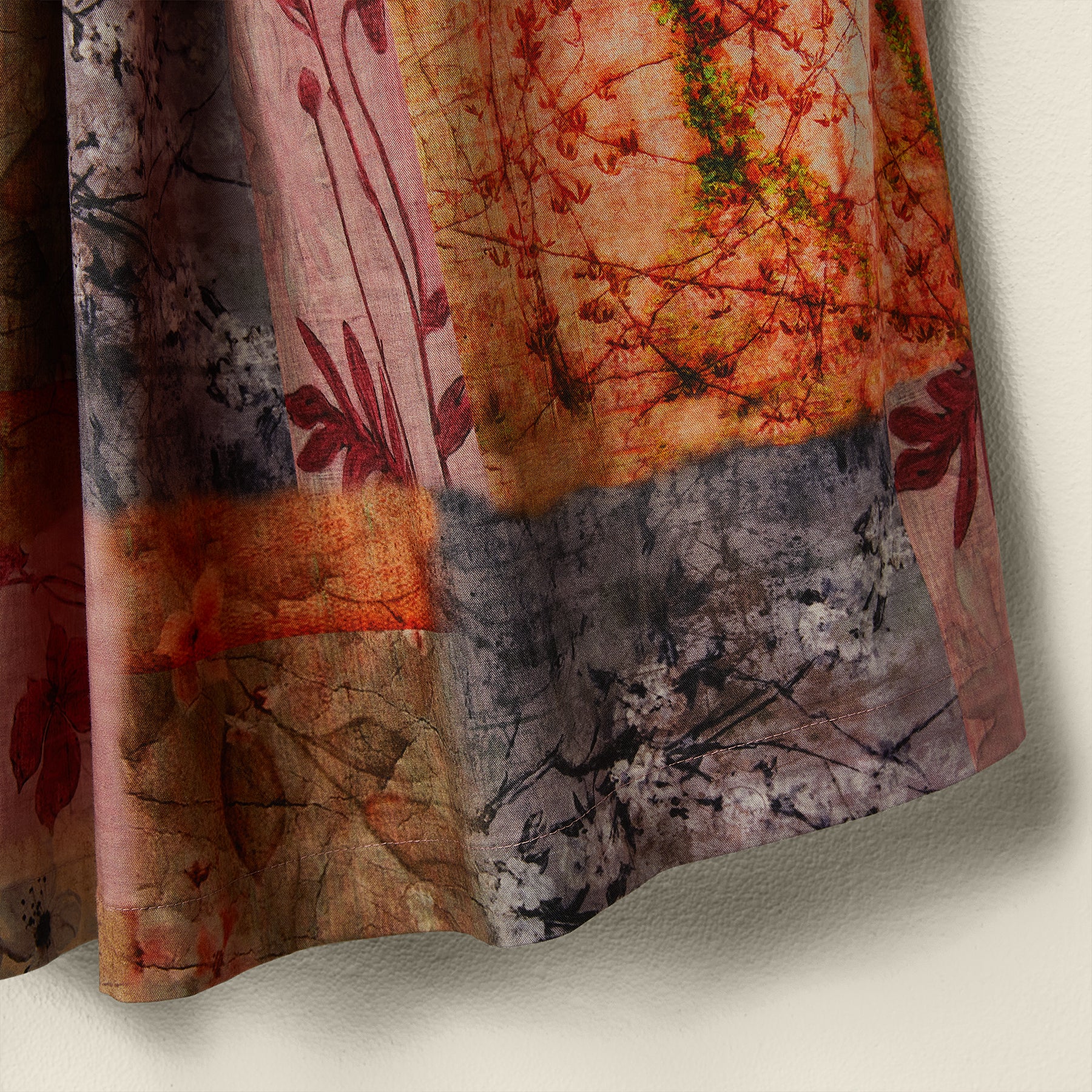 LONG FLORAL PATCHWORK SKIRT