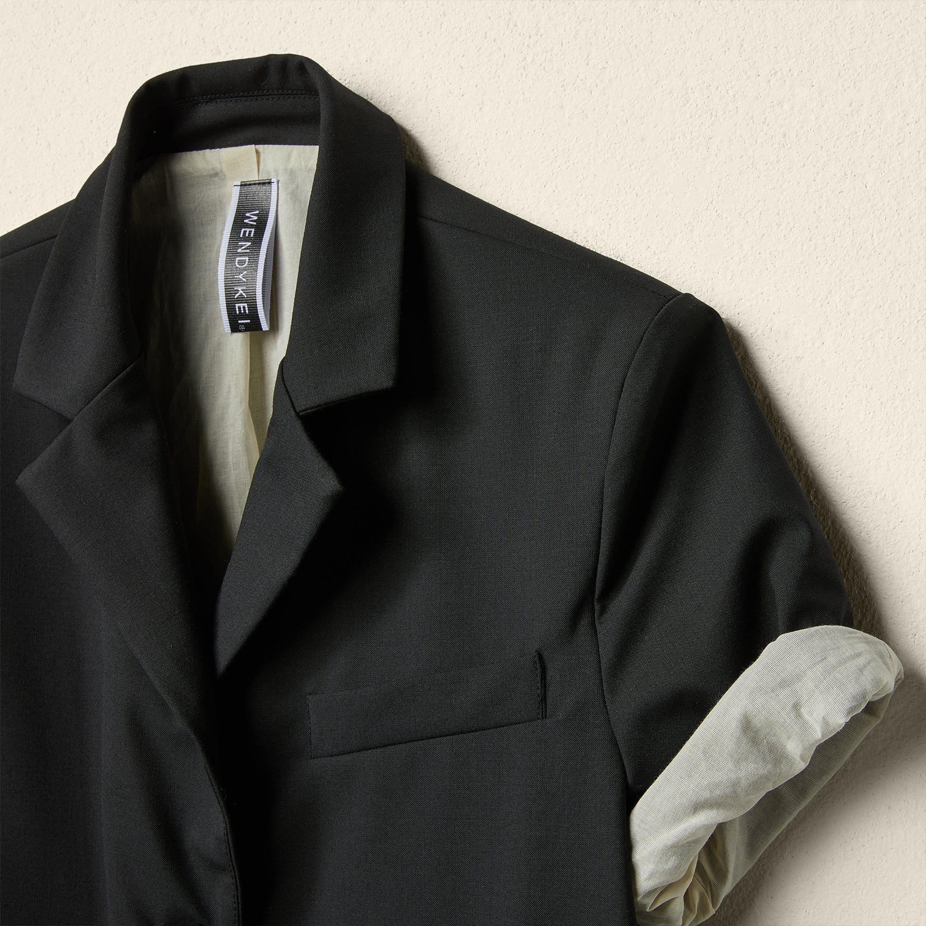 LONG BLAZER WITH SHORT SLEEVES