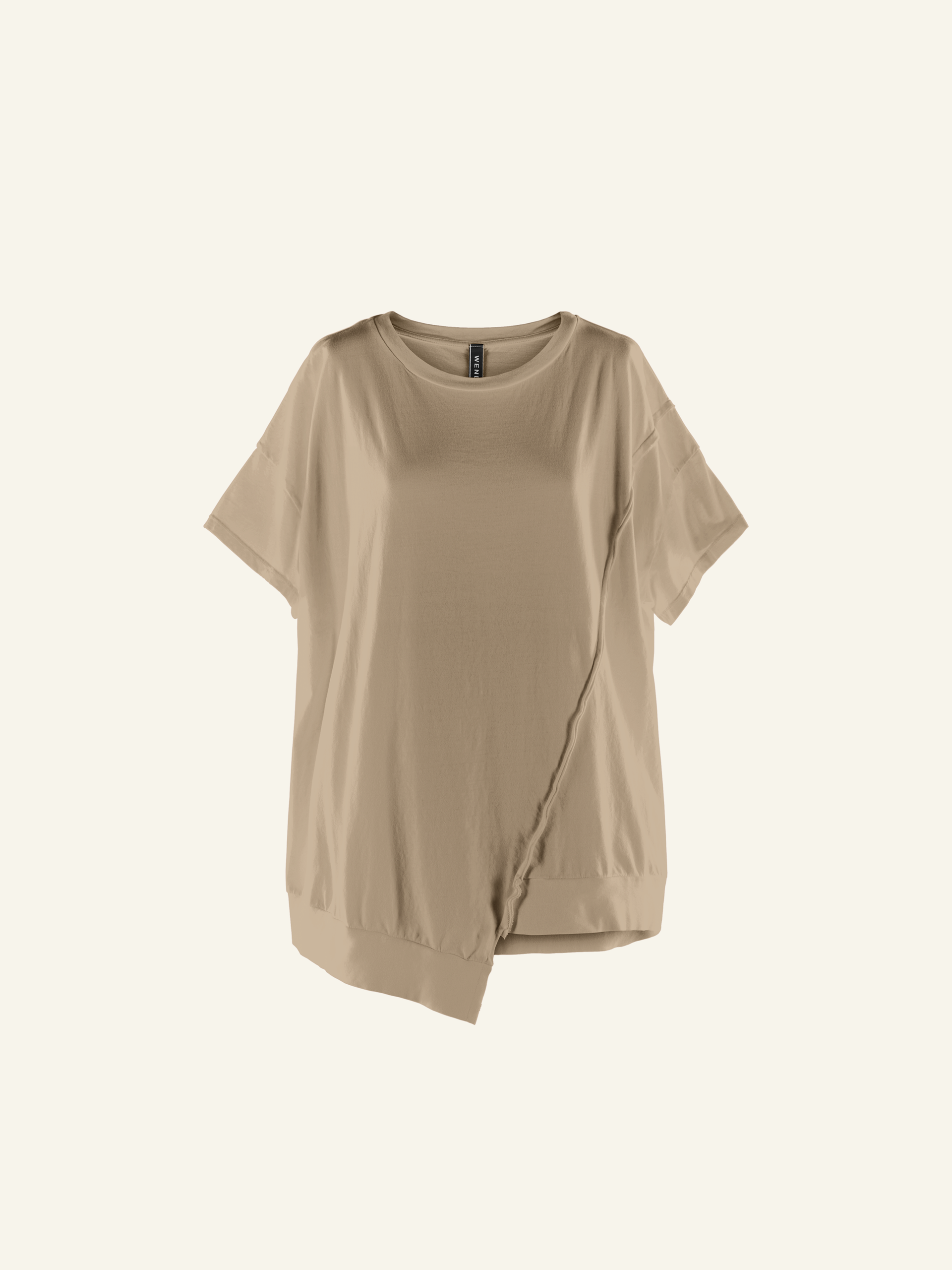T-SHIRT WITH ASYMMETRICAL HEM