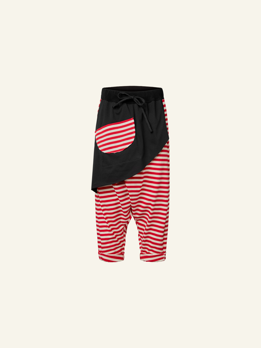STRIPED LOW CROTCH TROUSERS