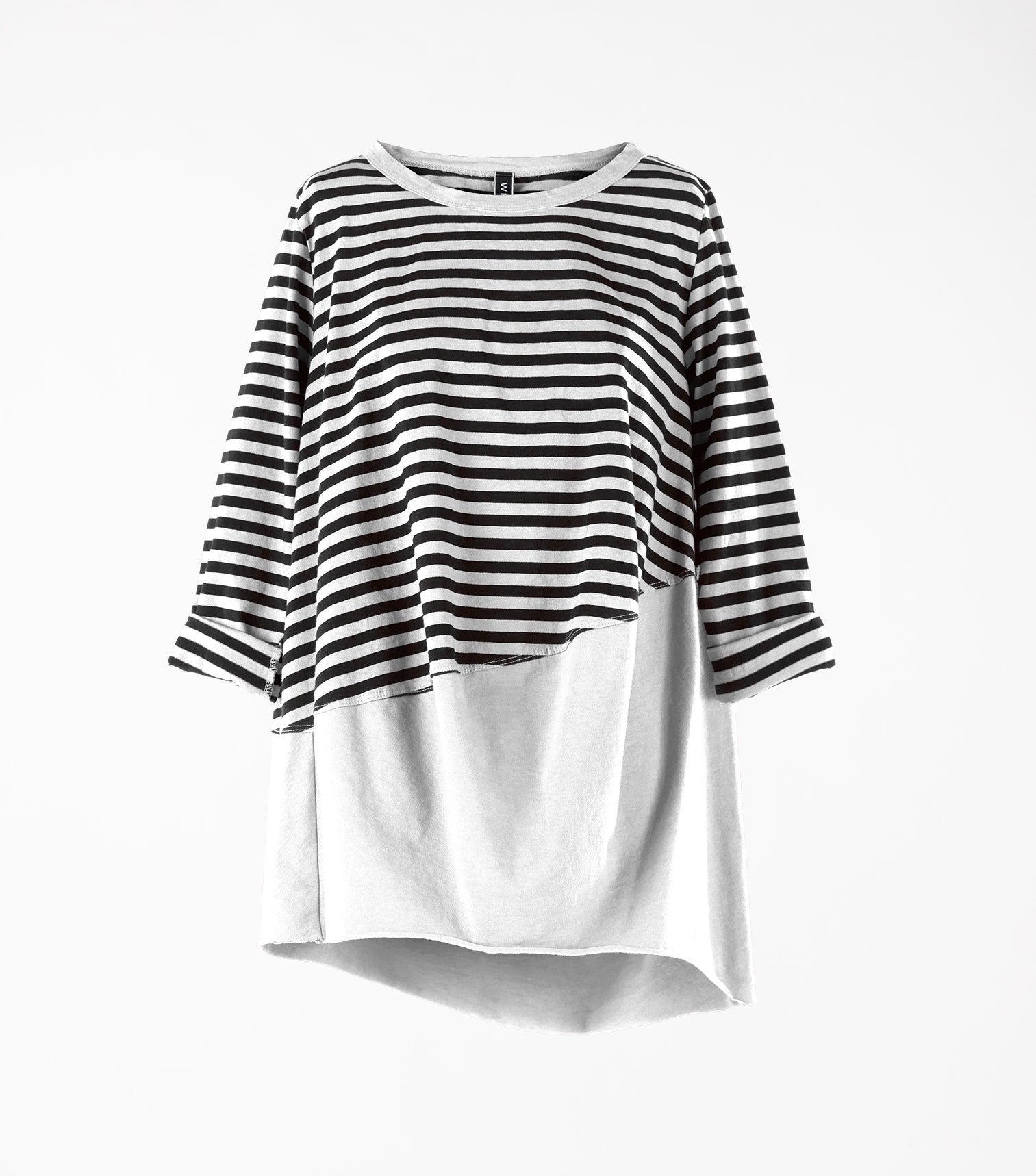 STRIPED AND SOLID COLOR T-SHIRT