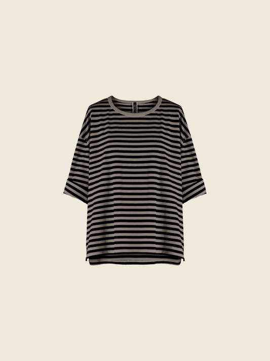 STRIPED SQUARED T-SHIRT