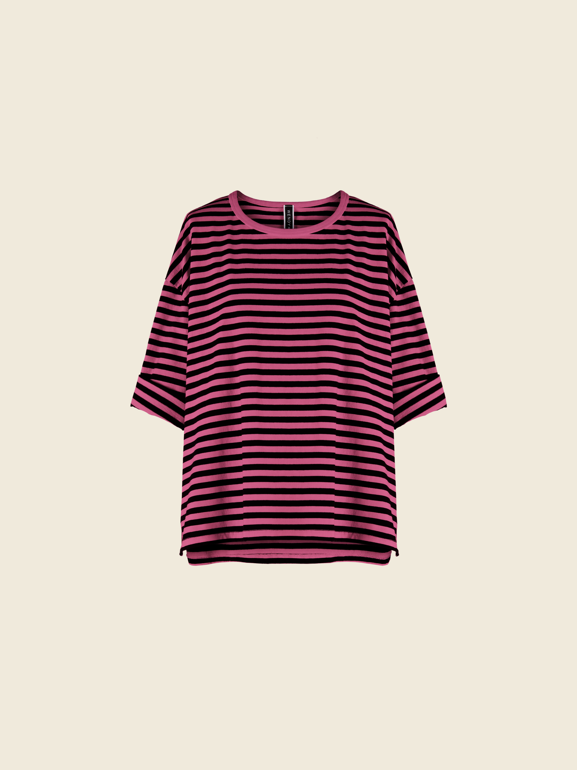Tシャツ・カットソー 1993studio Block Stripe T-Shirt_Navy STRIPED SQUARED T-SHIRT – WENDYKEI