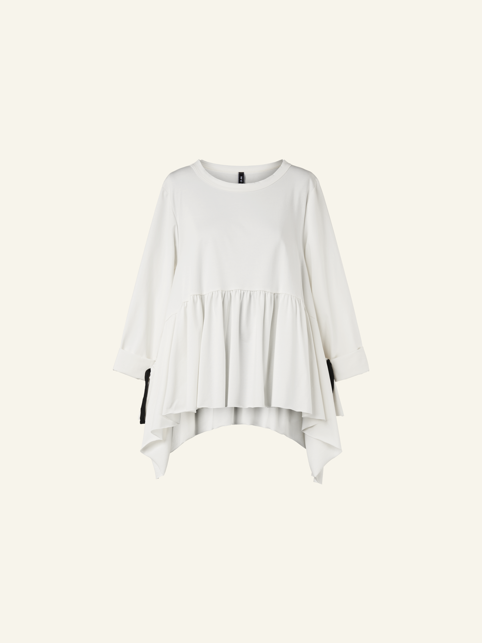 WIDE T-SHIRT WITH FLOUNCE