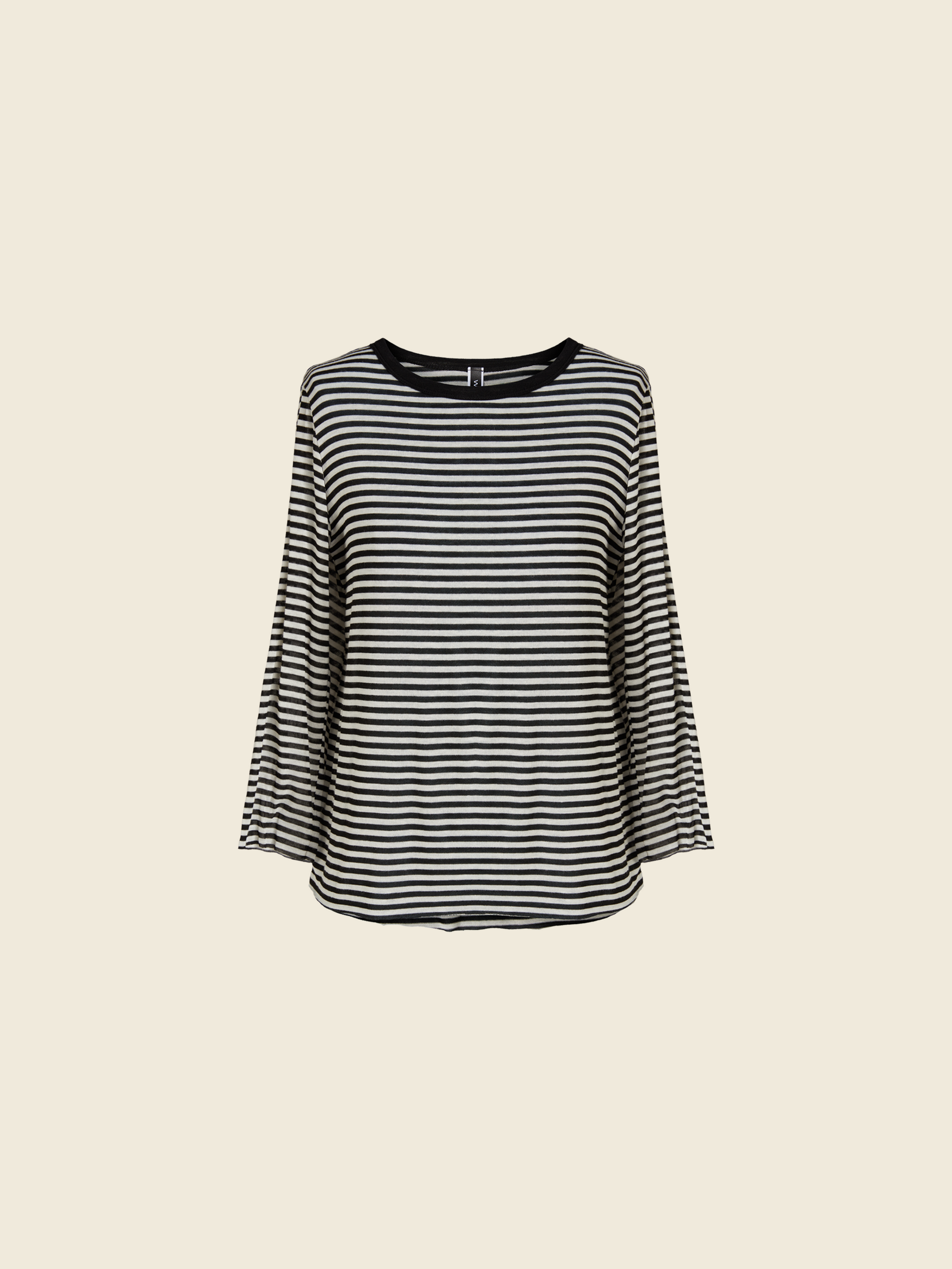 STRIPED SWEATER IN A VISCOSE AND CASHMERE BLEND