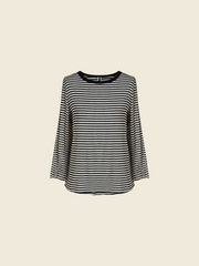 STRIPED SWEATER IN A VISCOSE AND CASHMERE BLEND