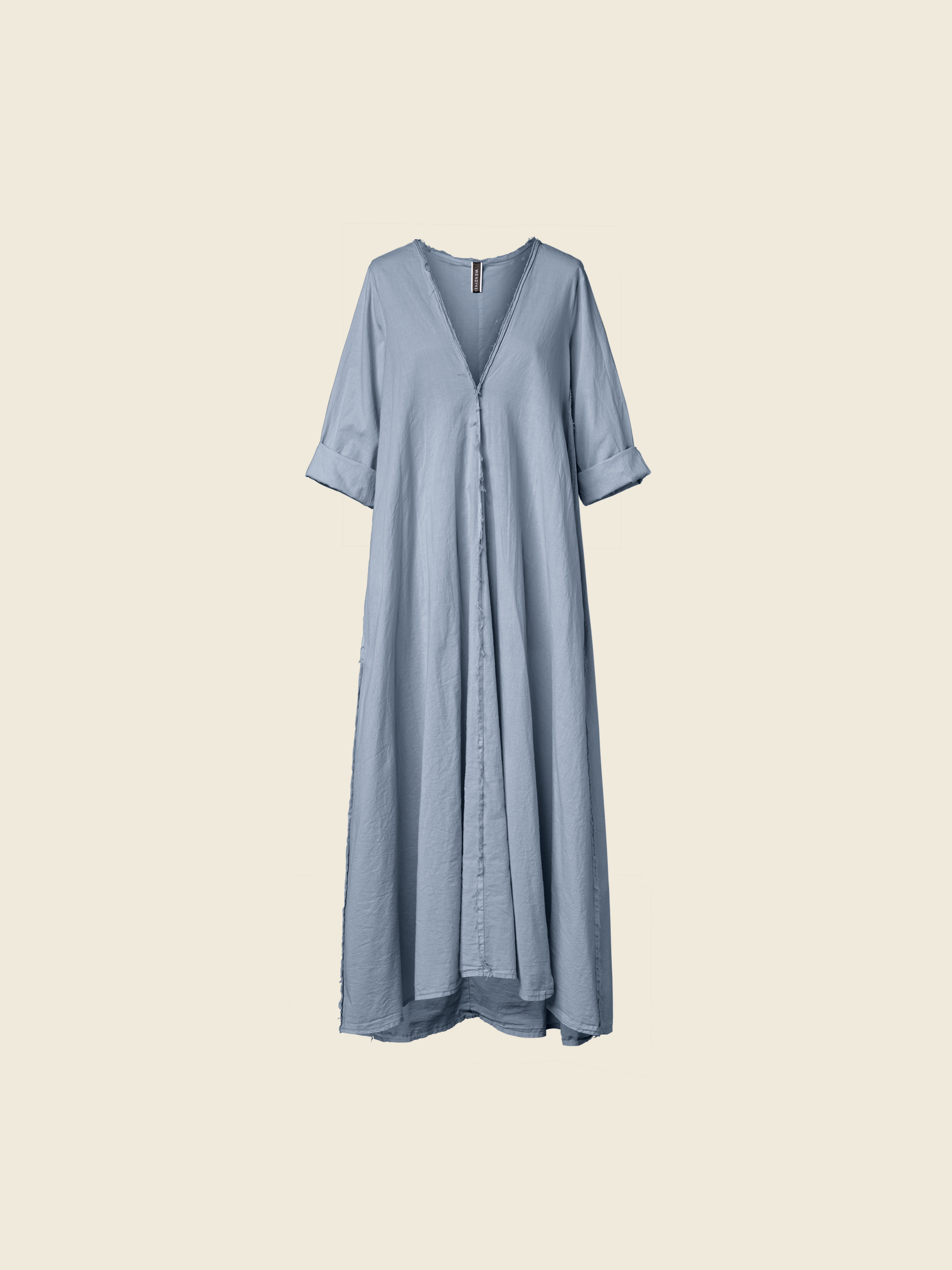 V-NECK DRESS IN MUSLIN
