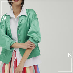 WATER GREEN SATIN JACKET