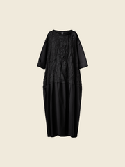 DRESS WITH SEMI-TRANSPARENT WOOL LACE TOP