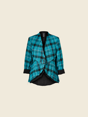 AQUA GREEN CHECKED JACKET