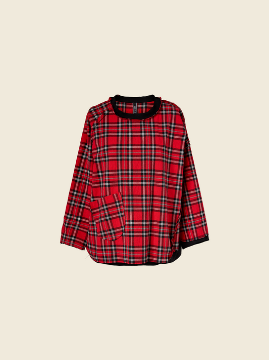 MAGLIETTA AMPIA IN TARTAN SCOZZESE ROSSO