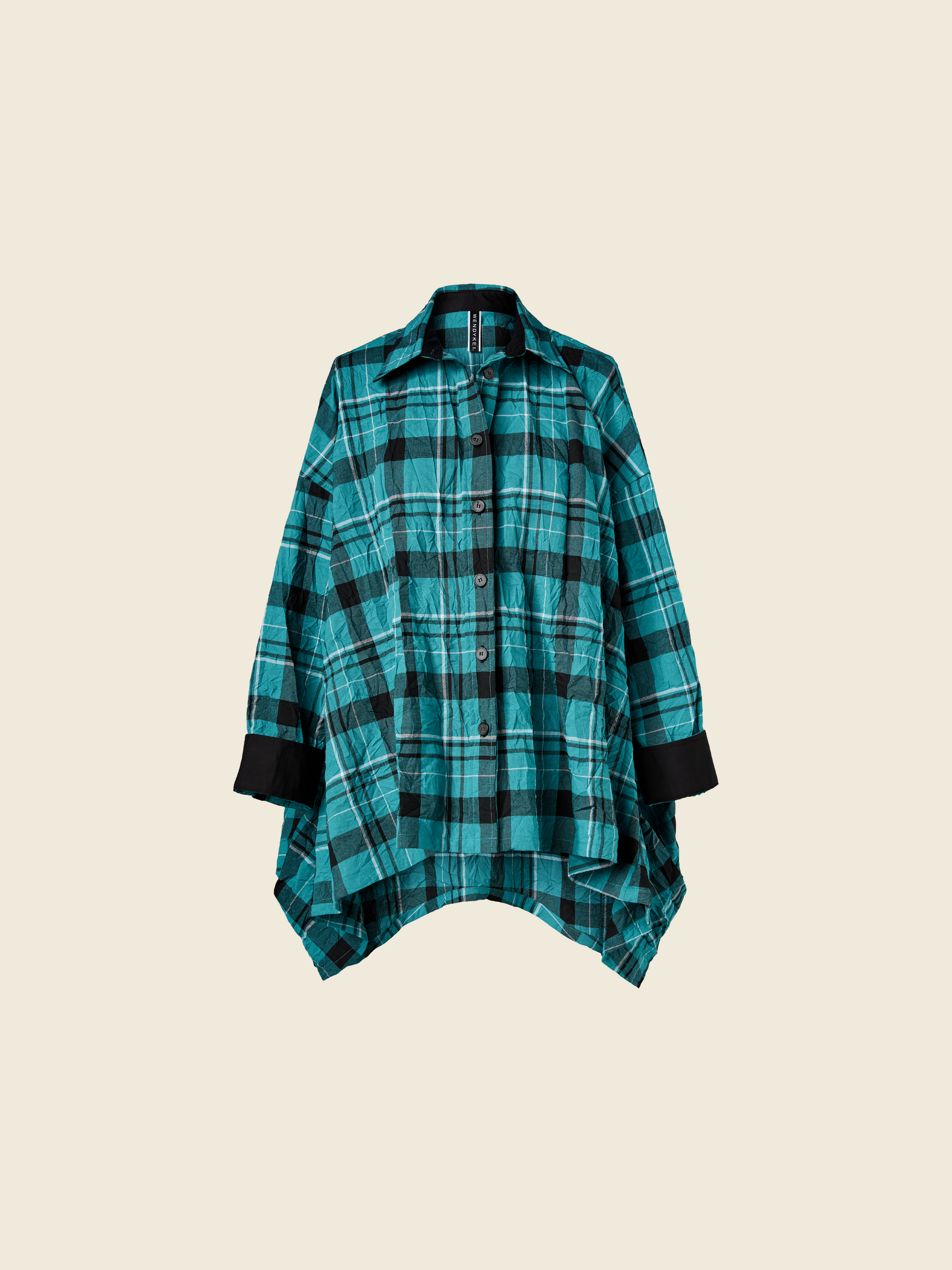 AQUA GREEN CHECKED OVER SHIRT