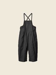 DUNGAREES IN WRINKLED EFFECT FABRIC