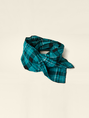 AQUA GREEN CHECKED SCARF