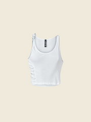 CROP TANK TOP WITH CURLING ON THE SIDE