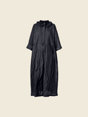 DRESS IN WRINKLED EFFECT FABRIC WITH BUTTONS