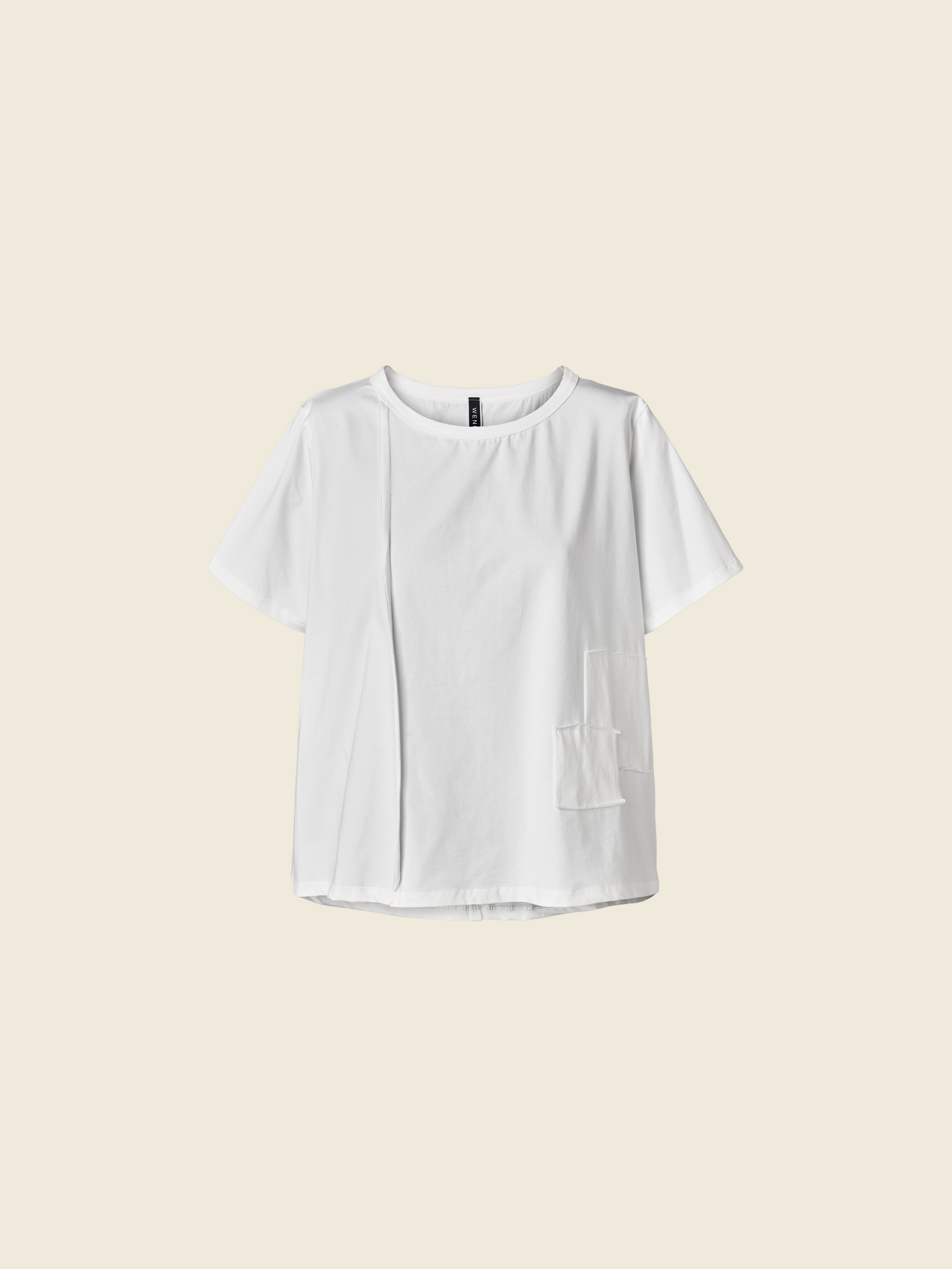 SOFT JERSEY T-SHIRT WITH RAW CUT DETAILS