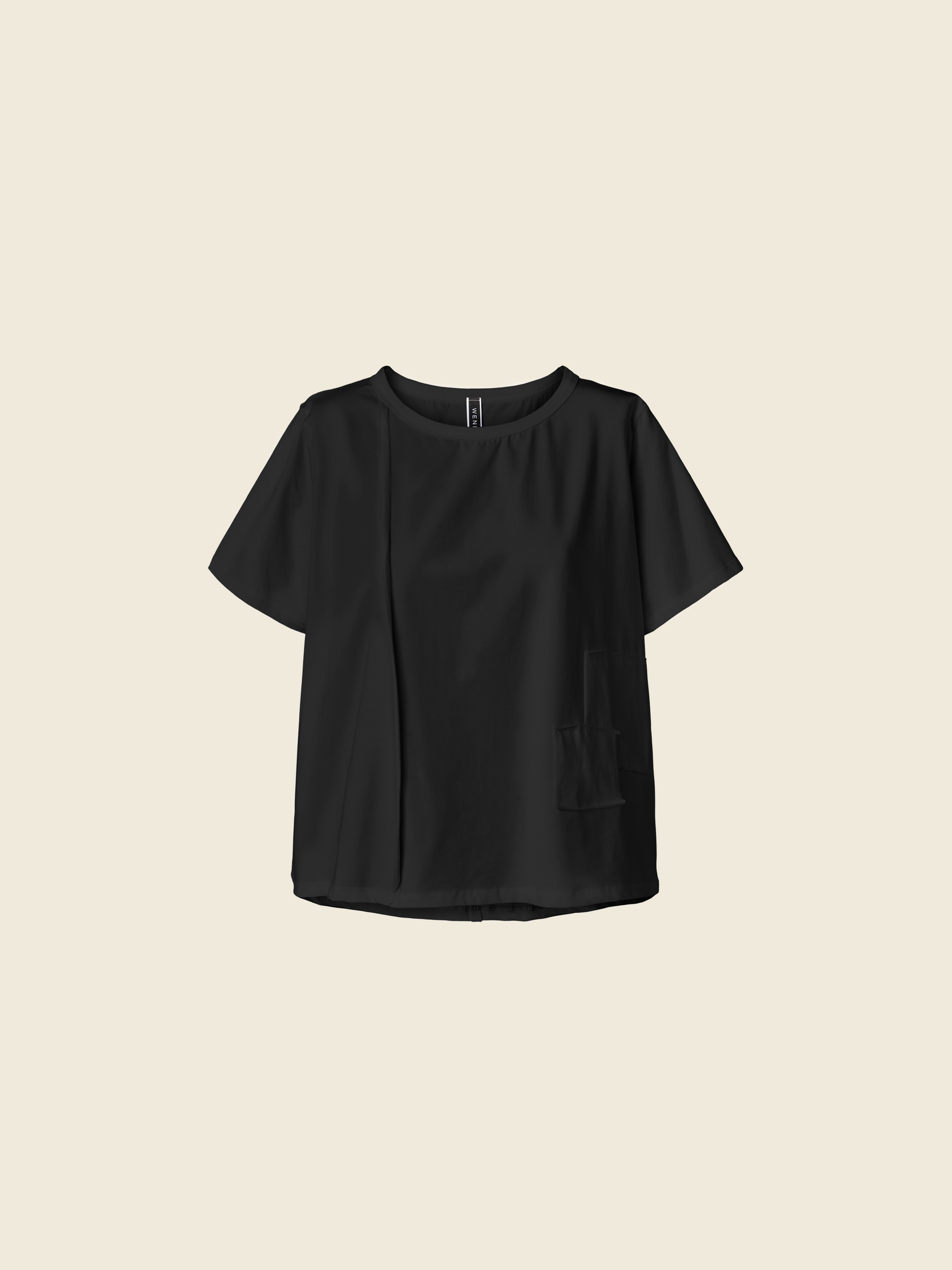 SOFT JERSEY T-SHIRT WITH RAW CUT DETAILS