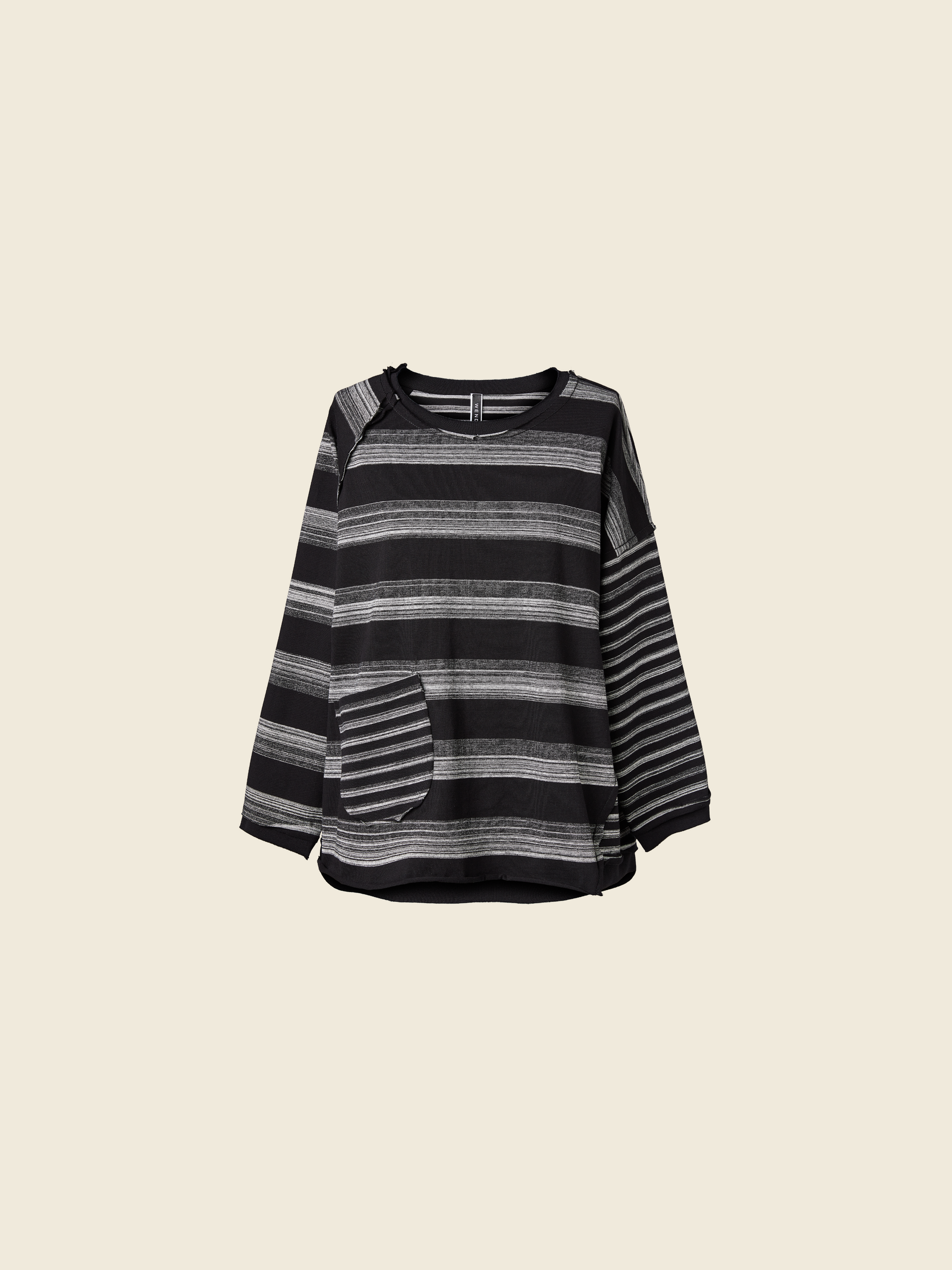 SWEATER WITH STRIPED PATTERN AND RAGLAN SLEEVES