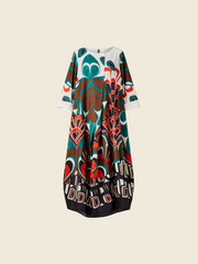 COTTON DRESS WITH ETHNIC PATTERN