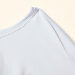 WIDE JERSEY T-SHIRT WITH ASYMMETRIC HEM