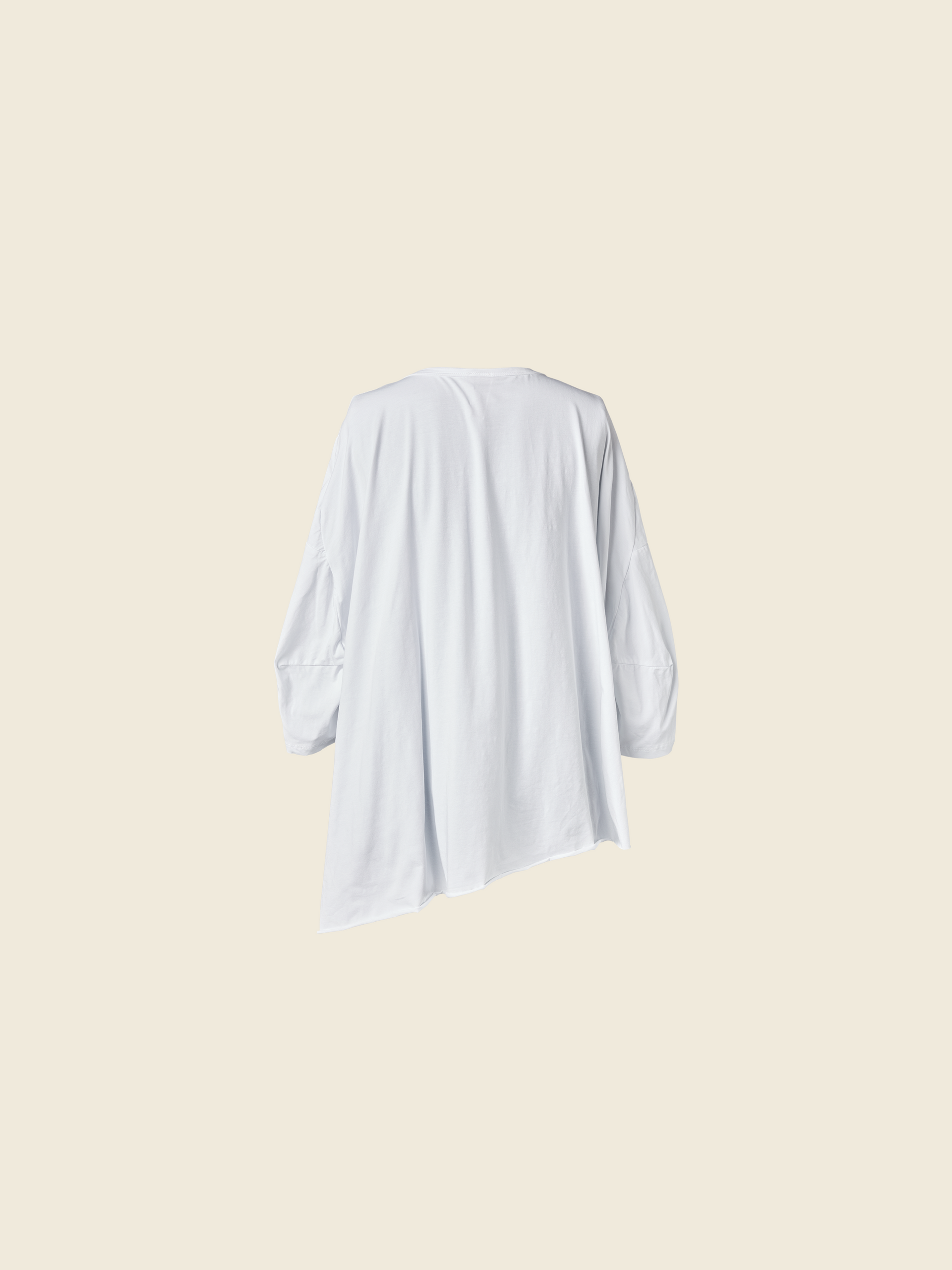 WIDE JERSEY T-SHIRT WITH ASYMMETRIC HEM