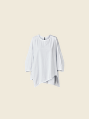 WIDE JERSEY T-SHIRT WITH ASYMMETRIC HEM