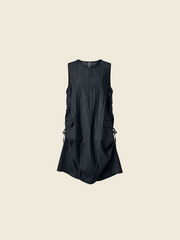 RUCHED TAFFETA DRESS