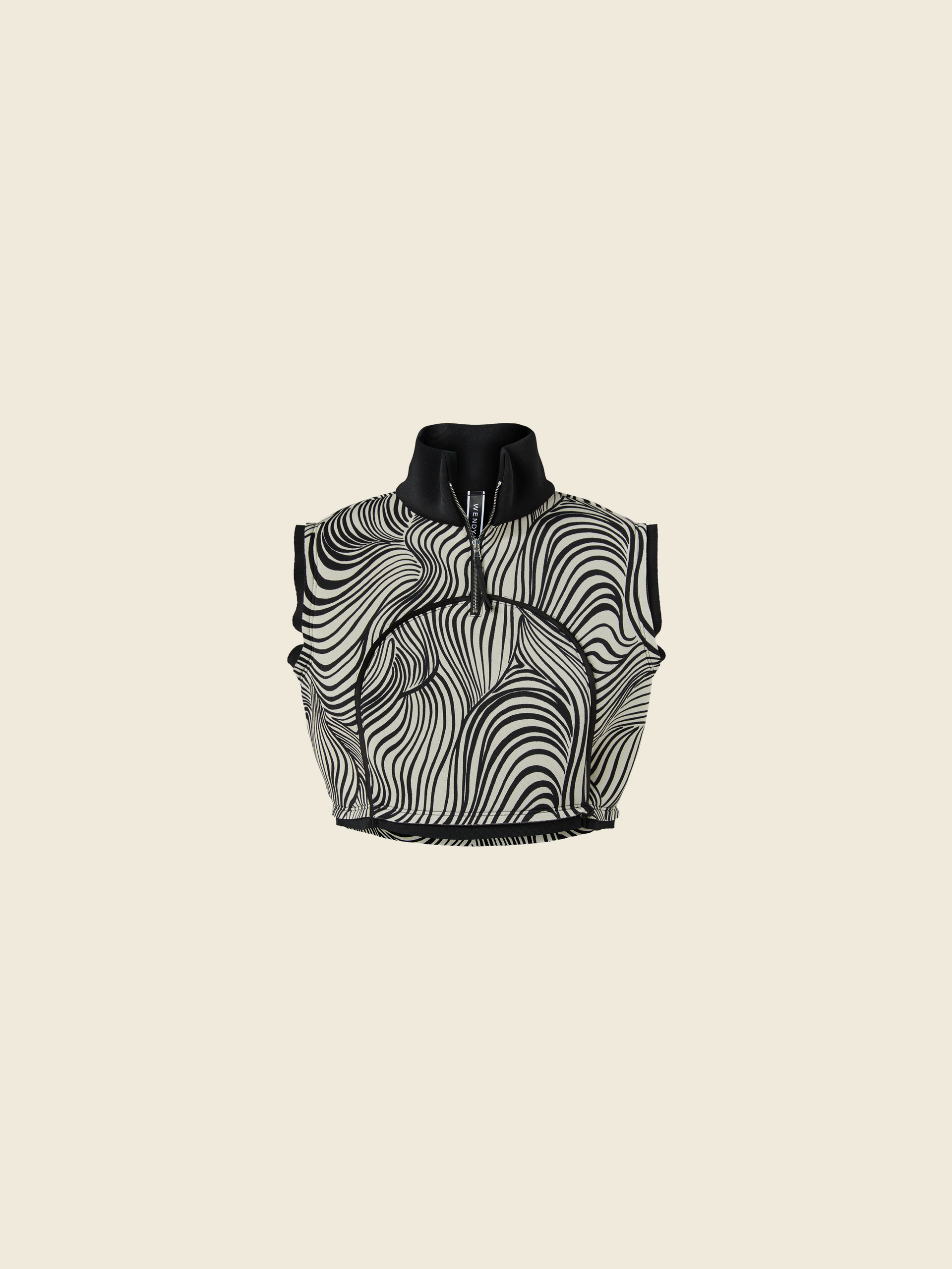 TOP IN NEOPRENE CON STAMPA ZEBRATO