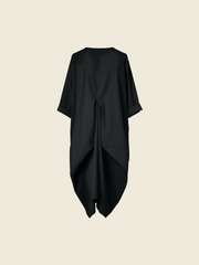 DRESS WITH PLEAT BLACK