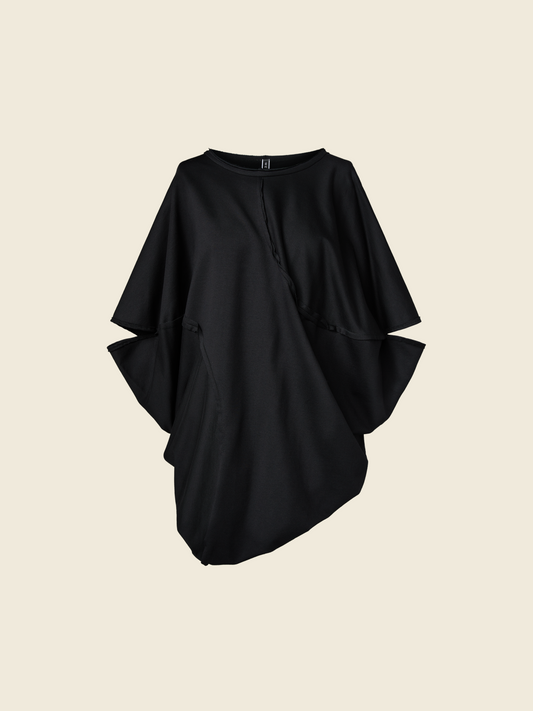 BAT SLEEVES ASYMMETRICAL T-SHIRT