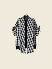 KIMONO IN CHECKED FABRIC