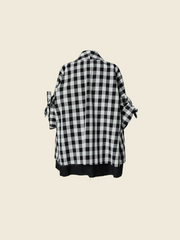 KIMONO IN CHECKED FABRIC