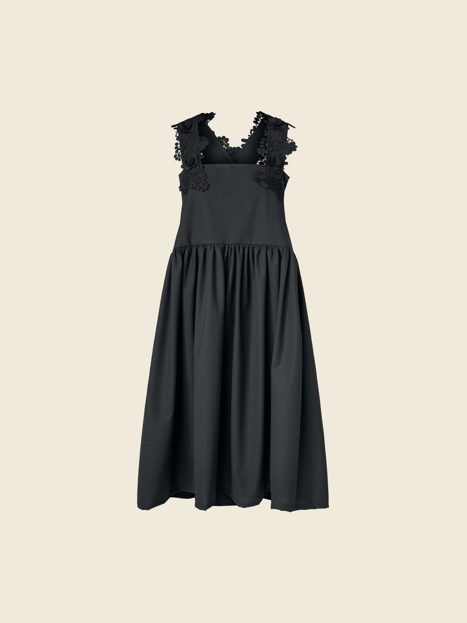 AW26 SALOPETTE WITH LACE ON THE SHOULDER